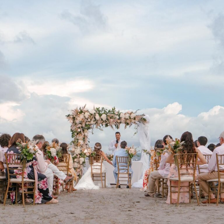 Wedding photographer on beach wedding